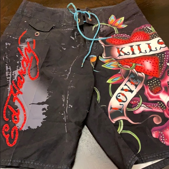 christian audigier board shorts